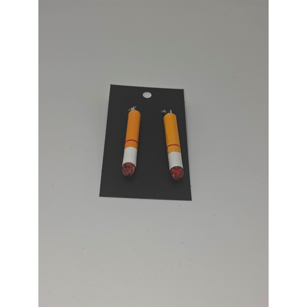 Cigarette But Earrings Handmade Hypo-Allergenic Short Funny Gag Joke